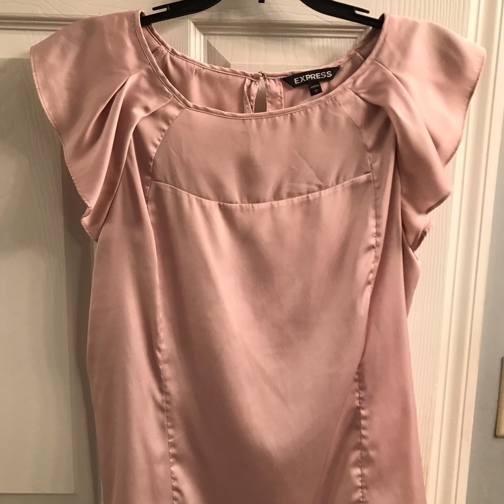 Pink silk blouse